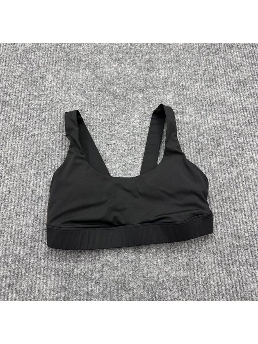 Vuori Stride Black Padded Sports Bra Split Strap Active Wear VW1036 Womens Small